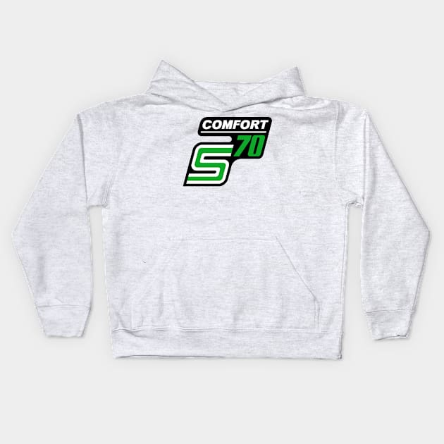 S70 Comfort Logo Kids Hoodie by GetThatCar